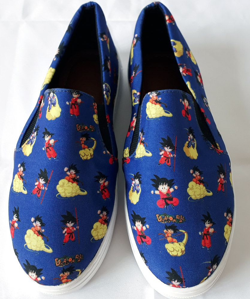 Tênis grife Dragon Ball Z Goku Slip On Unissex Conforto, Ideal P/ O Dia A Dia.